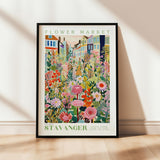a picture of a flower market poster on a wall