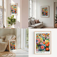 a living room filled with furniture and a painting