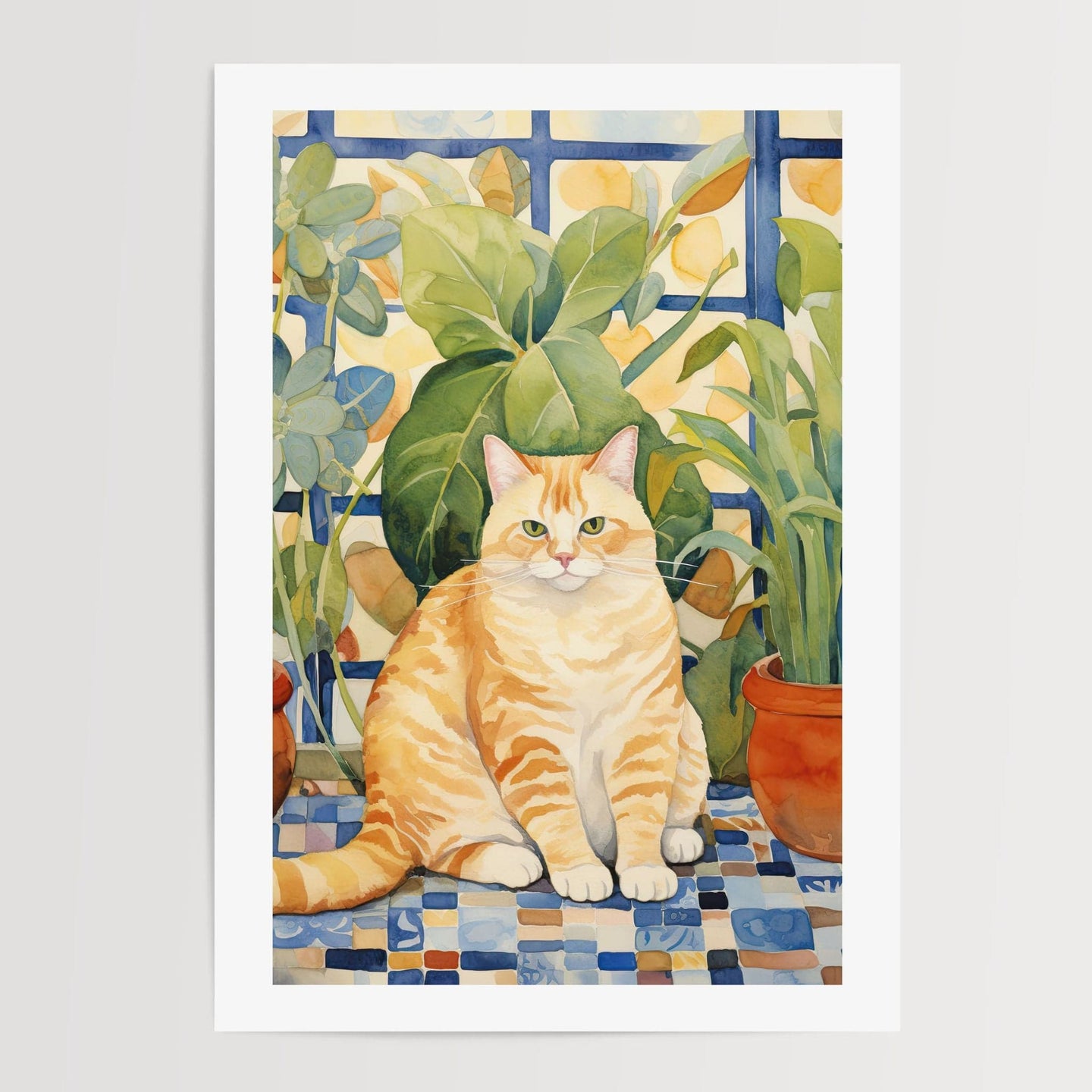 Fat Pedro Cat Poster - Posters - Enchanted Sights