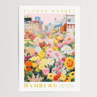 Hamburg Flower Market Poster - Posters - Enchanted Sights