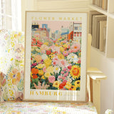 Hamburg Flower Market Poster - Posters - Enchanted Sights