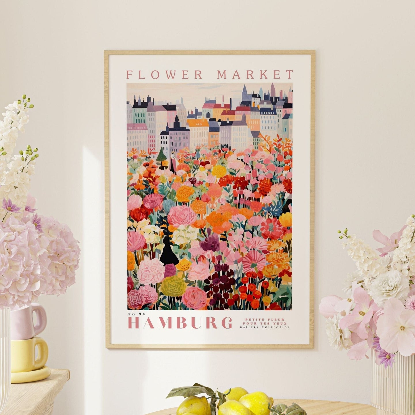 Hamburg Flower Market Poster - Posters - Enchanted Sights