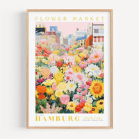 Hamburg Flower Market Poster - Posters - Enchanted Sights