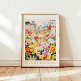 Hamburg Flower Market Poster - Posters - Flower Poster