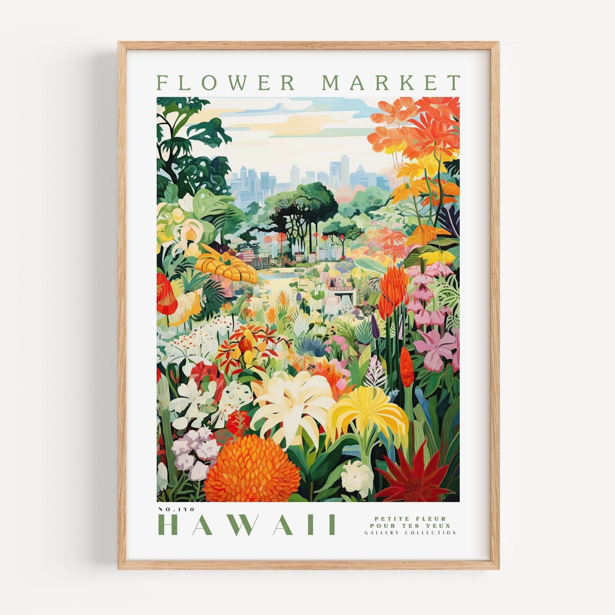 Hawaii Flower Market Poster - Posters - Enchanted Sights