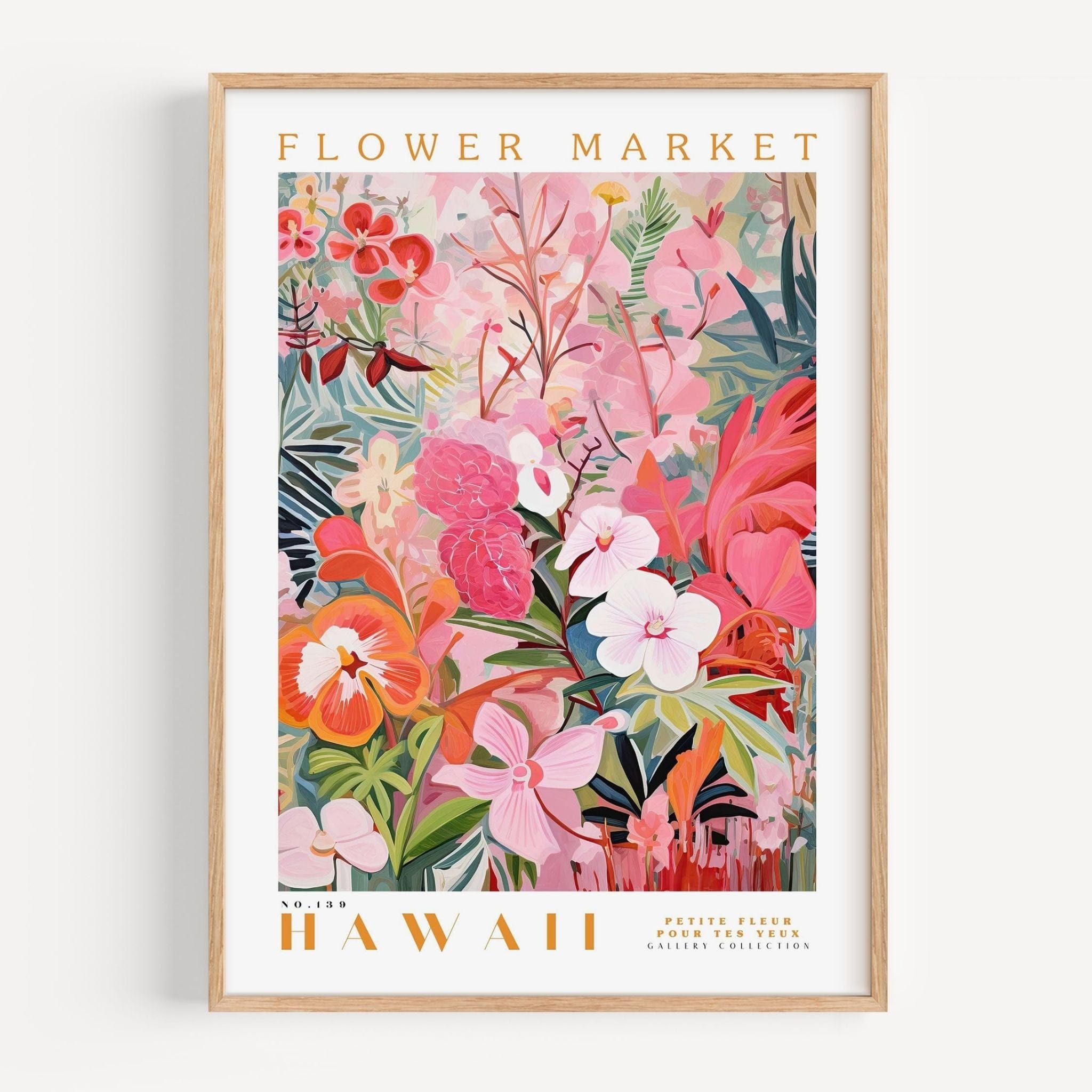 Hawaii Flower Market Poster - Posters - Enchanted Sights