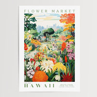 Hawaii Flower Market Poster - Posters - Enchanted Sights