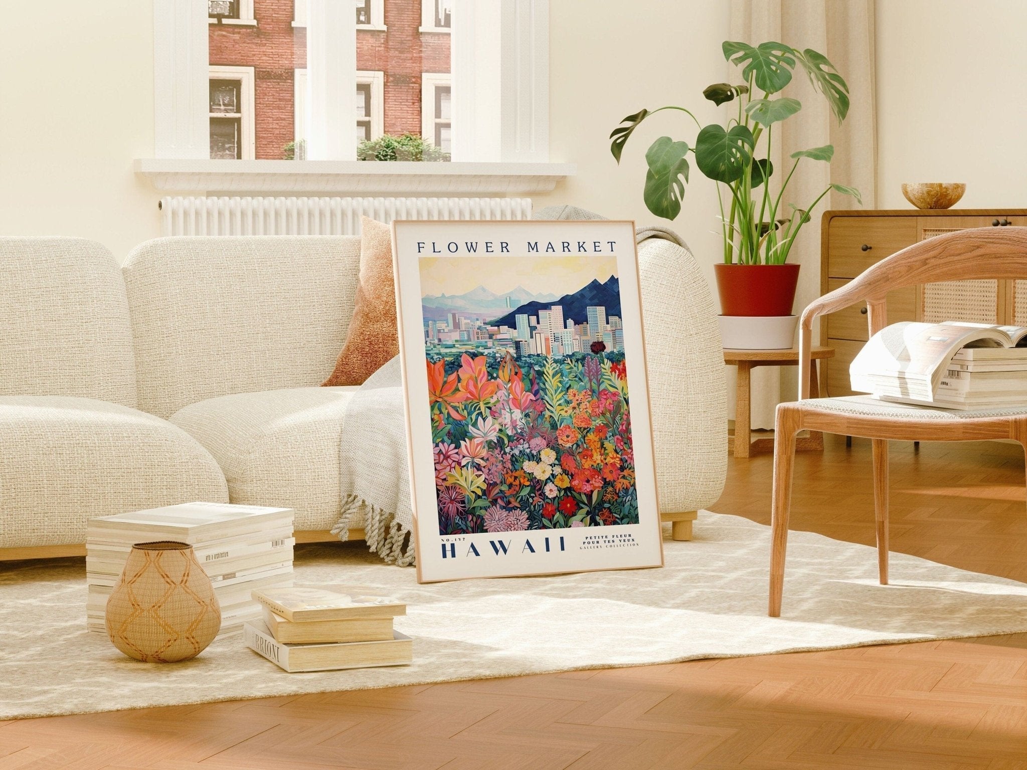 Hawaii Flower Market Poster - Posters - Enchanted Sights