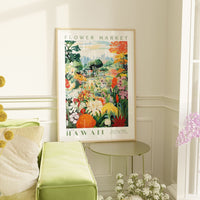 Hawaii Flower Market Poster - Posters - Enchanted Sights