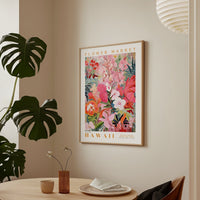 Hawaii Flower Market Poster - Posters - Enchanted Sights