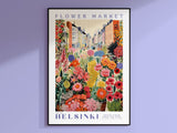 Helsinki Flower Market Poster - Posters - Enchanted Sights