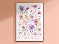 Helsinki Flower Market Poster - Posters - Enchanted Sights