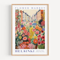 Helsinki Flower Market Poster - Posters - Enchanted Sights