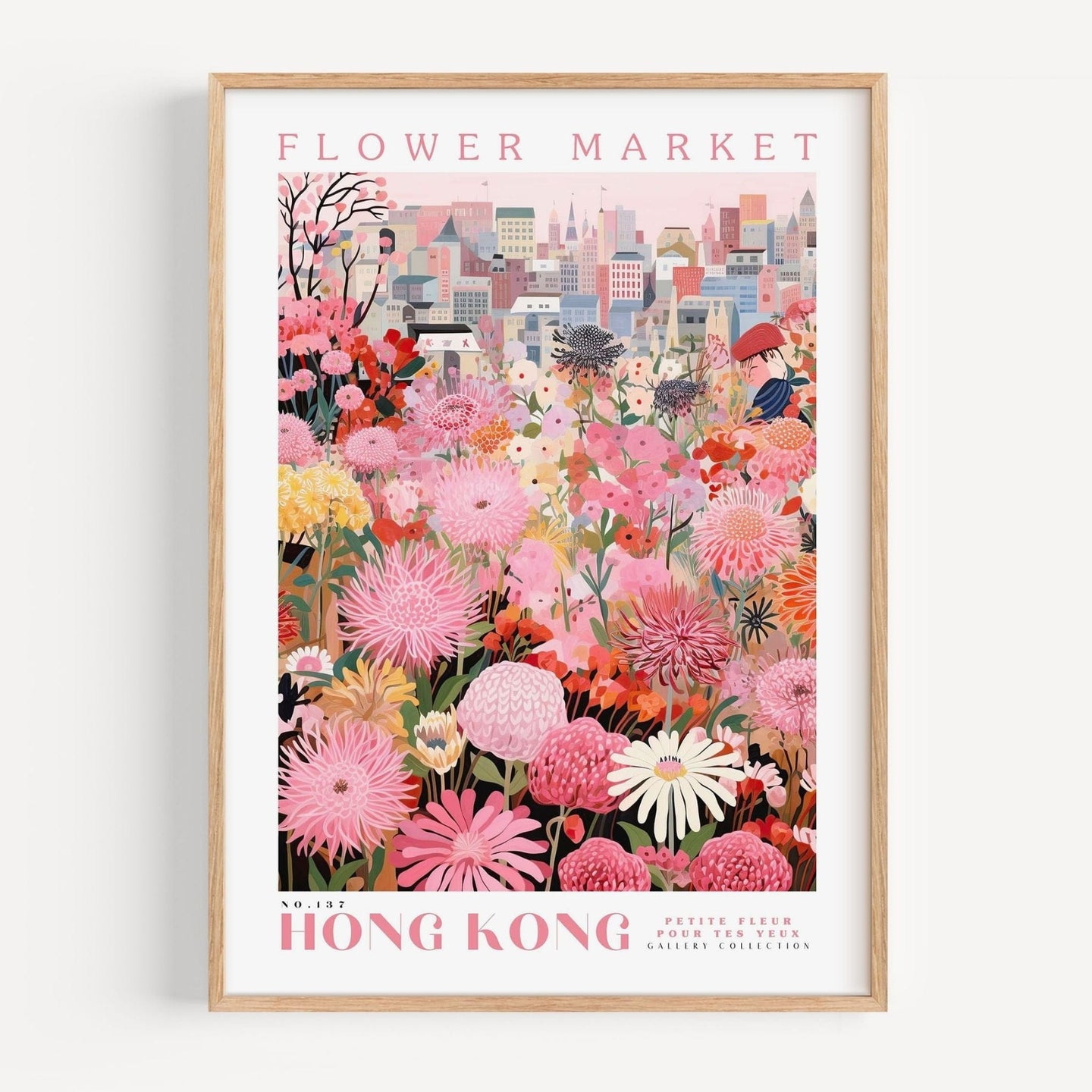 Hong Kong Flower Market Poster - posters - Enchanted Sights