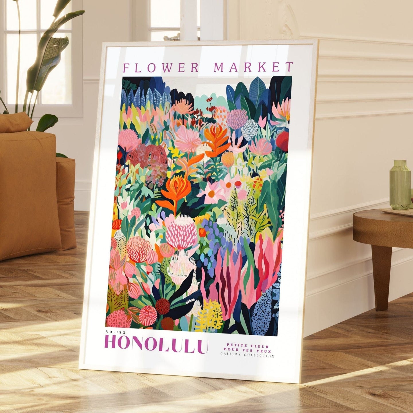 Honolulu Flower Market Poster - Enchanted SightsPostersEnchanted Sights