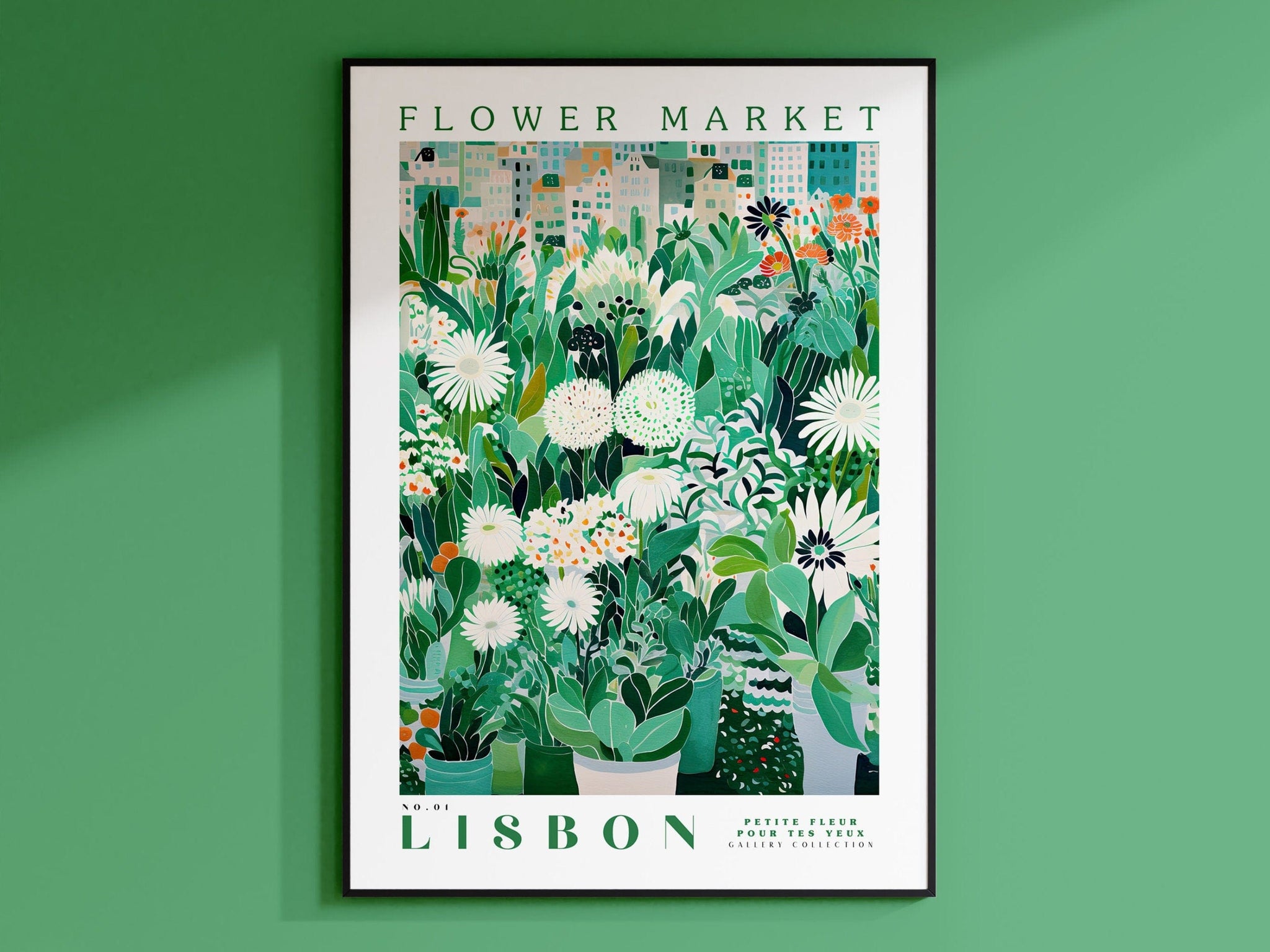 Lisbon Flower Market Poster