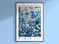 Plakat med blomstermarked i Paris