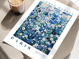 Plakat med blomstermarked i Paris