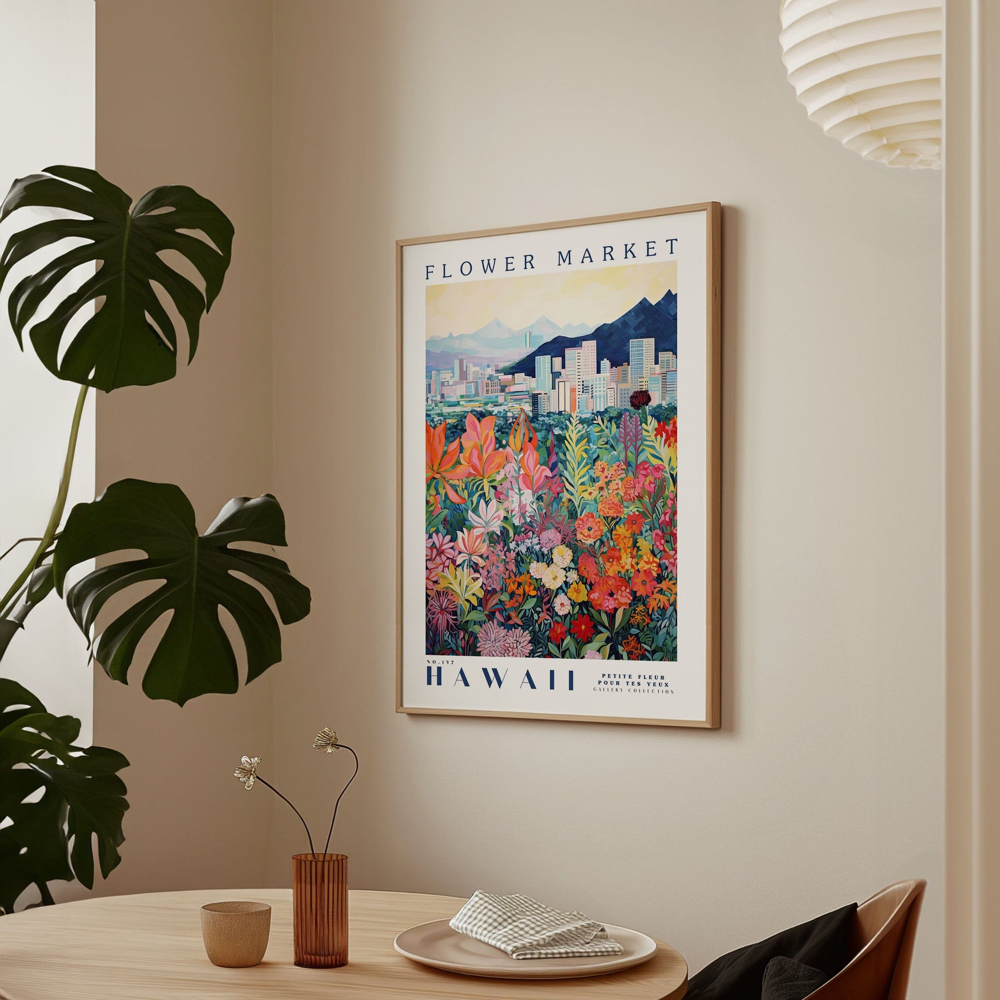 Hawaii Flower Market Poster