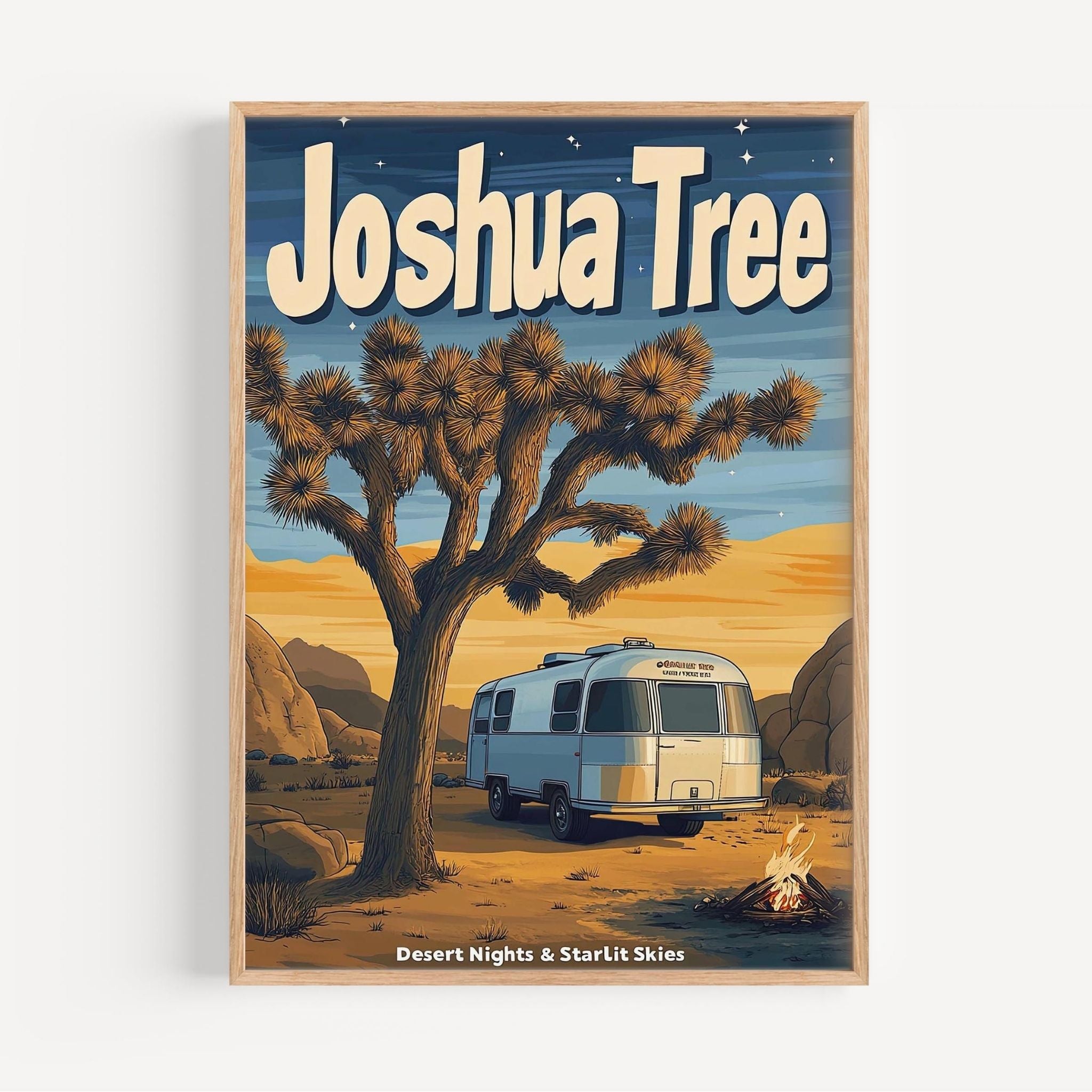 Joshua Tree Retro National Park Poster - Poster - Enchanted Sights