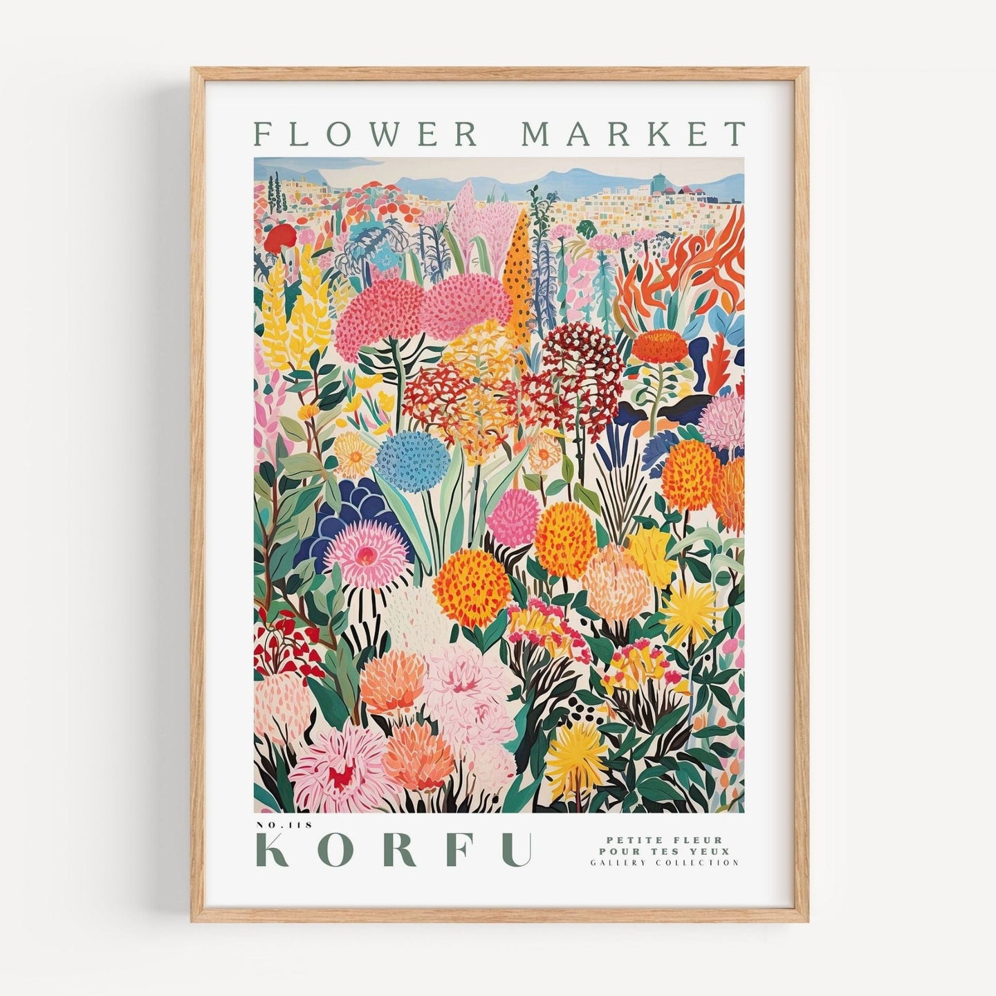 Korfu Flower Market Poster - Posters - Enchanted Sights