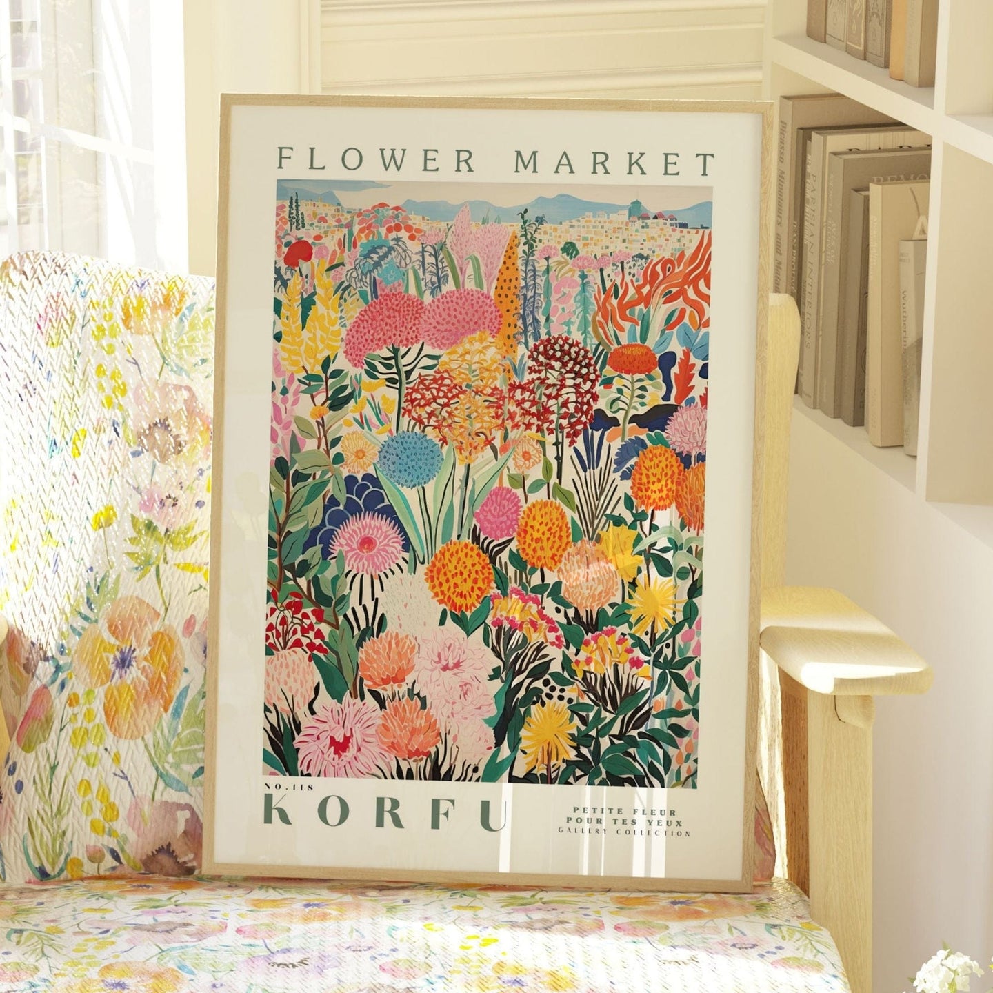 Korfu Flower Market Poster - Posters - Enchanted Sights