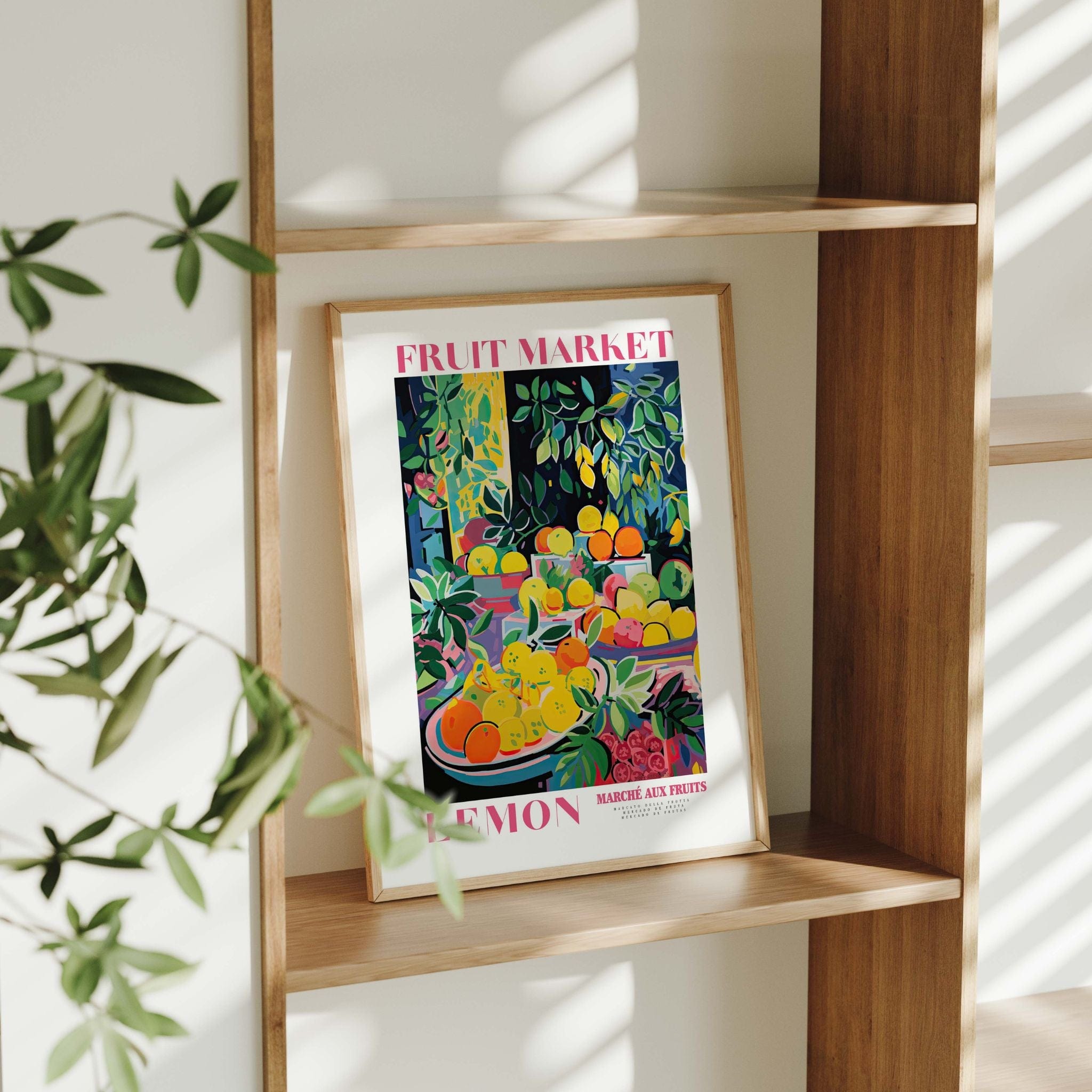 Lemon Fruit Market Poster - Posters - Enchanted Sights