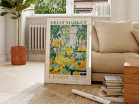 Lemon Fruit Market Poster - Posters - Enchanted Sights