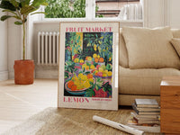 Lemon Fruit Market Poster - Posters - Enchanted Sights