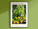 Lemon Fruit Market Poster - Posters - Enchanted Sights