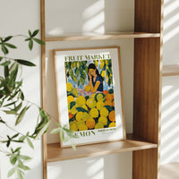 Lemon Girl - Fruit Market Poster - Posters - Enchanted Sights