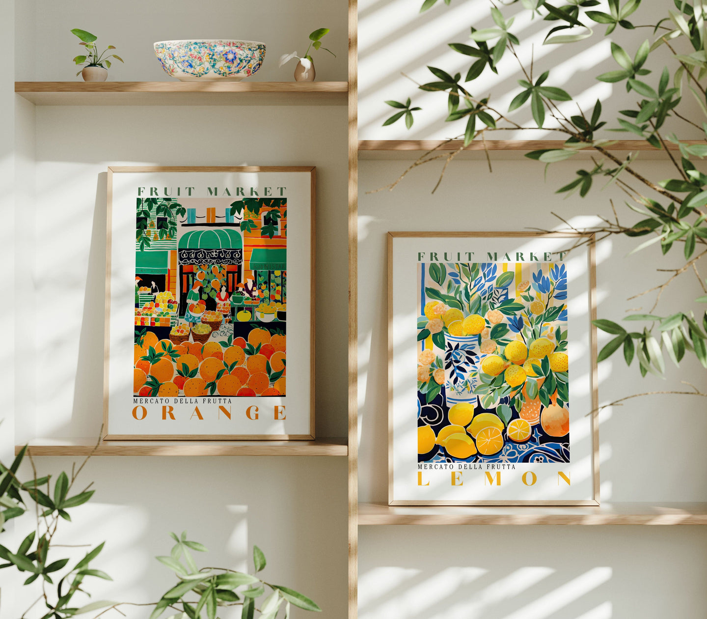 Lemon & Orange Fruit Market Poster, 50x70 cm (20x28")