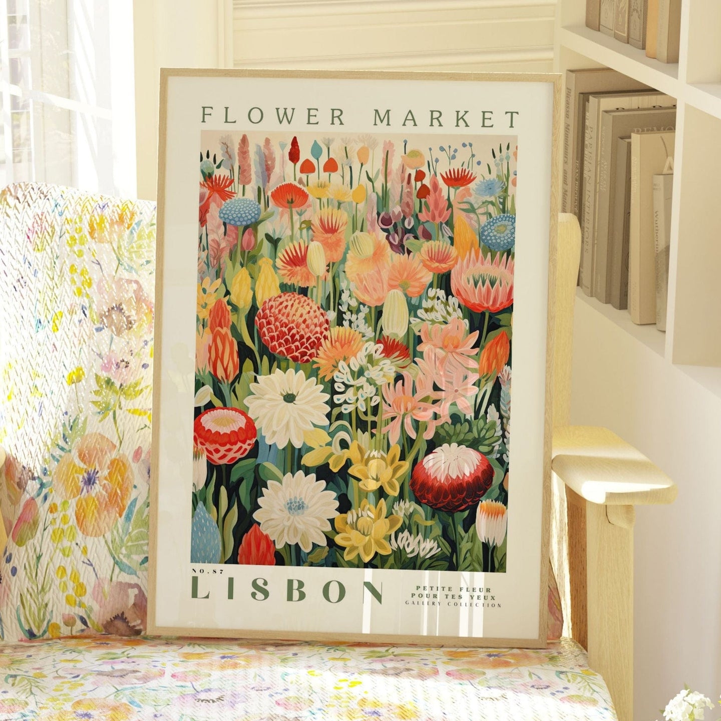 Lisbon Flower Market Poster - Enchanted SightsPostersEnchanted Sights