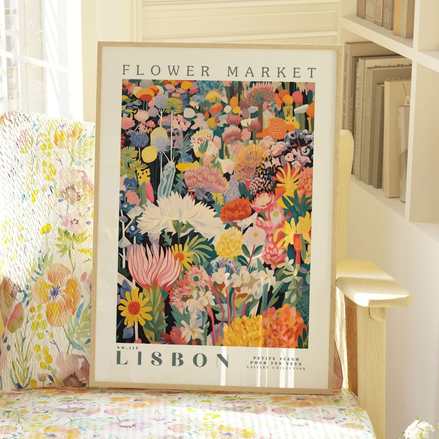 Lisbon Flower Market Poster - Posters - Enchanted Sights