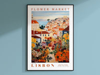 Lisbon Flower Market Poster - Posters - Enchanted Sights