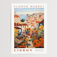 Lisbon Flower Market Poster - Posters - Enchanted Sights