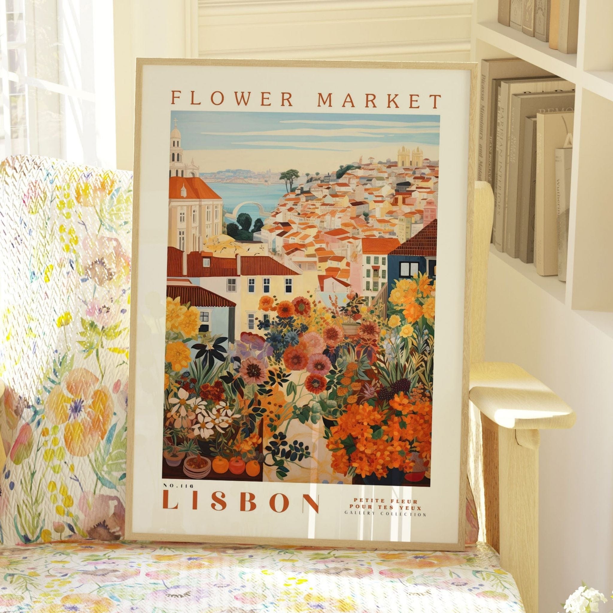 Lisbon Flower Market Poster - Posters - Enchanted Sights