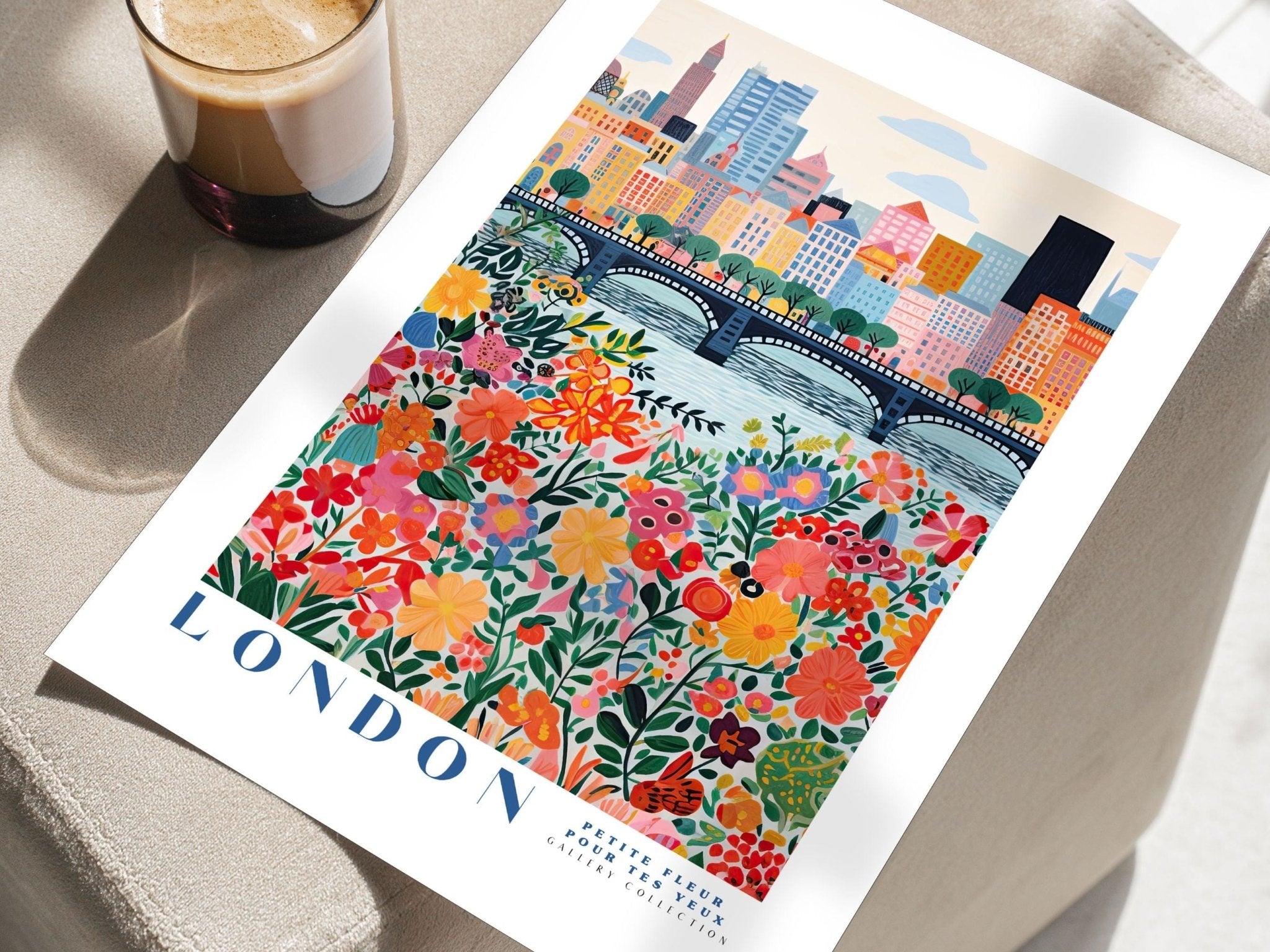 London Bridge Flower Market Poster - Posters - Enchanted Sights