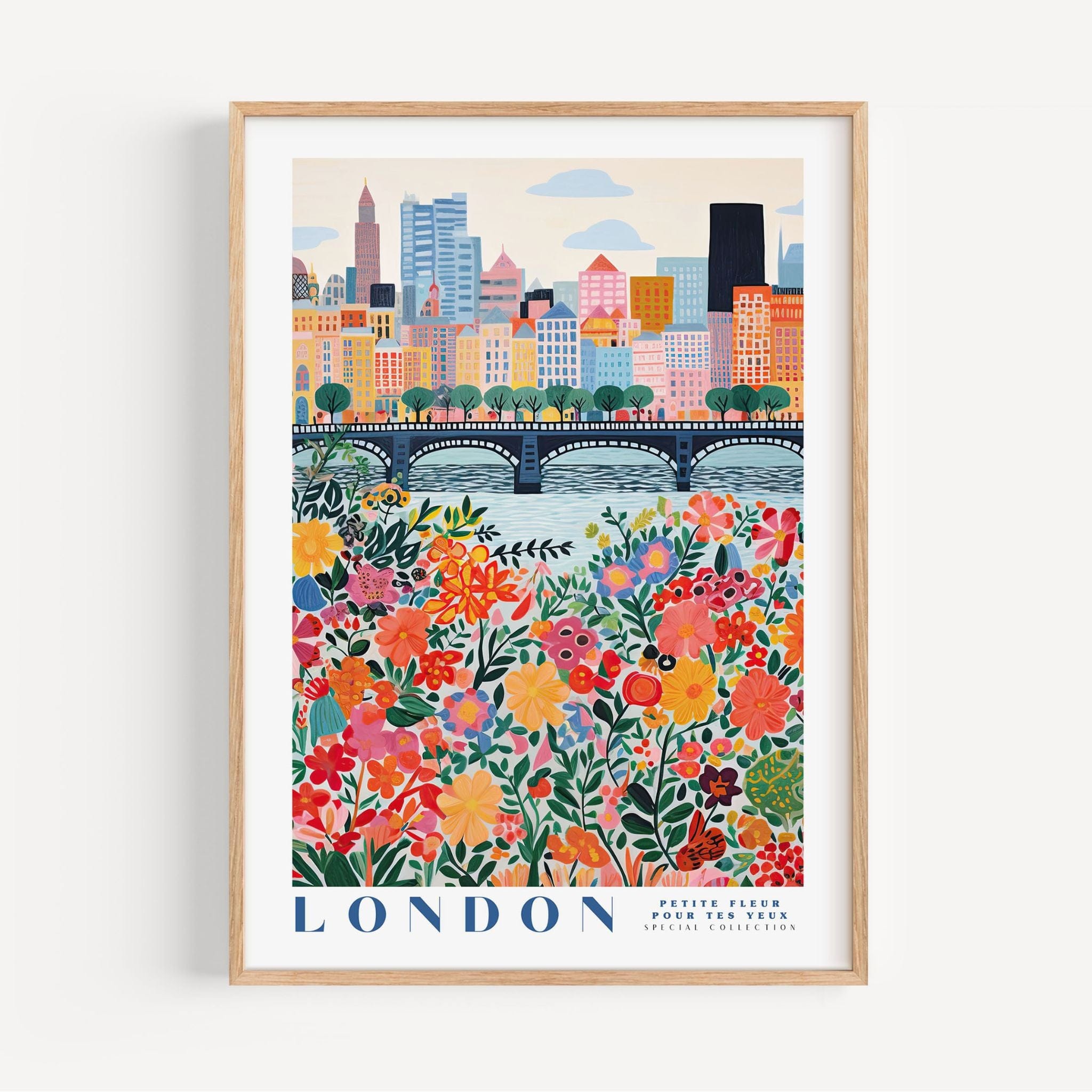 London Bridge Flower Market Poster - Posters - Enchanted Sights