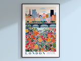 London Bridge Flower Market Poster - Posters - Enchanted Sights