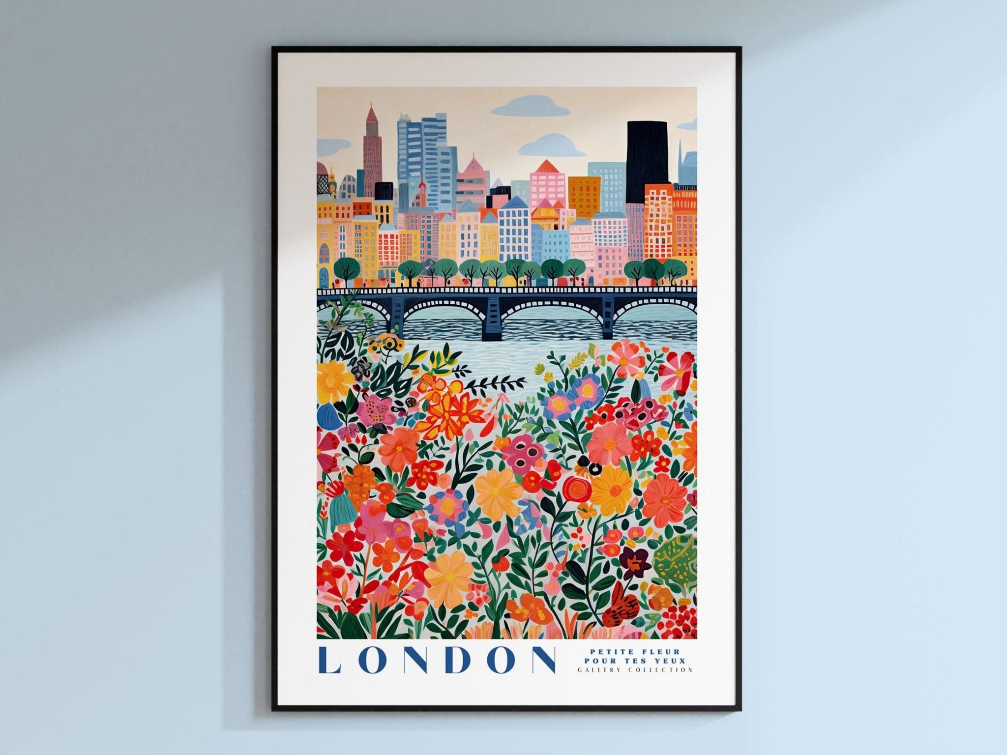 London Bridge Flower Market Poster - Posters - Enchanted Sights