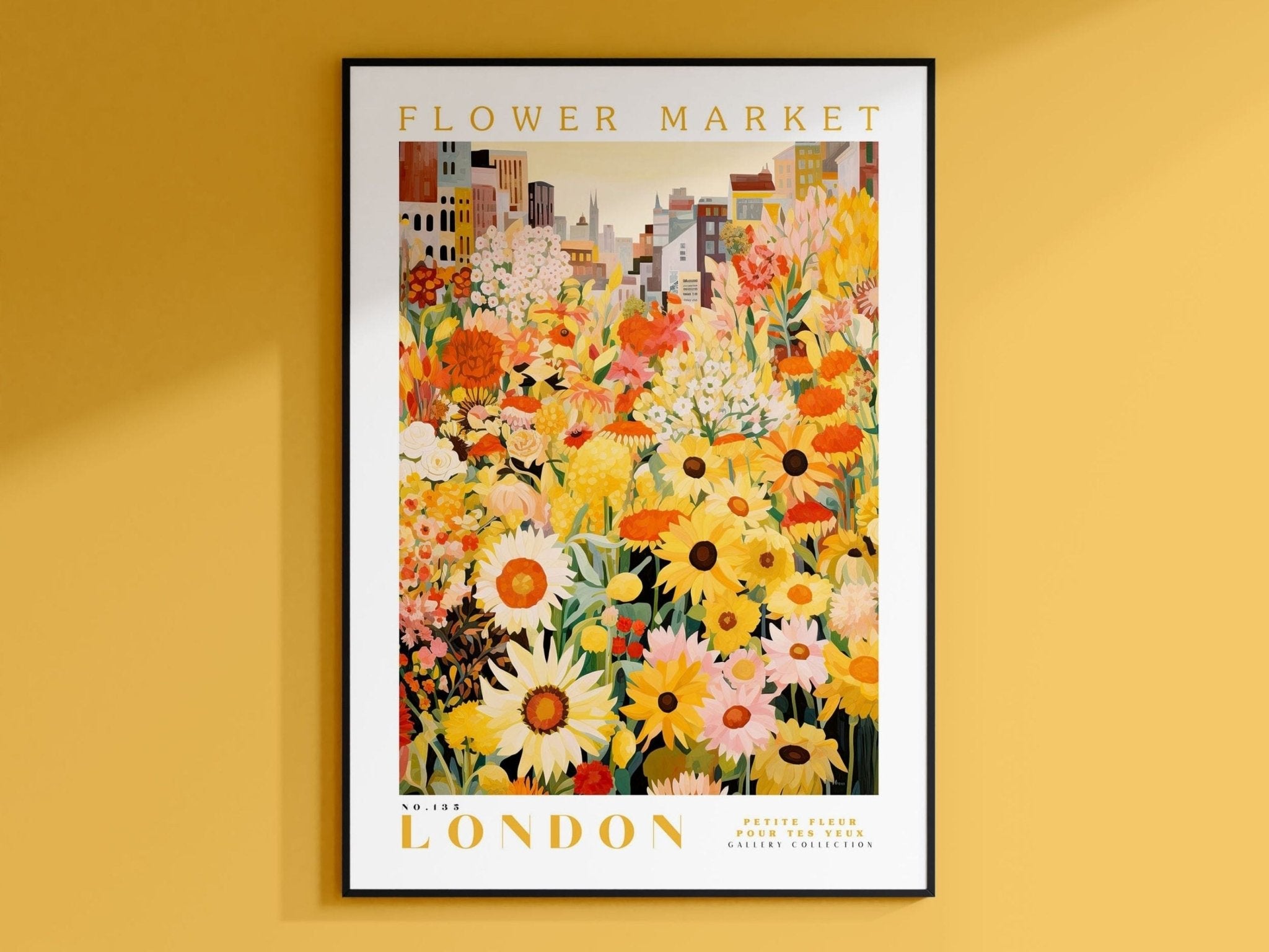 London Flower Market Poster - Posters - Enchanted Sights