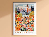 London Flower Market Poster - Posters - Enchanted Sights