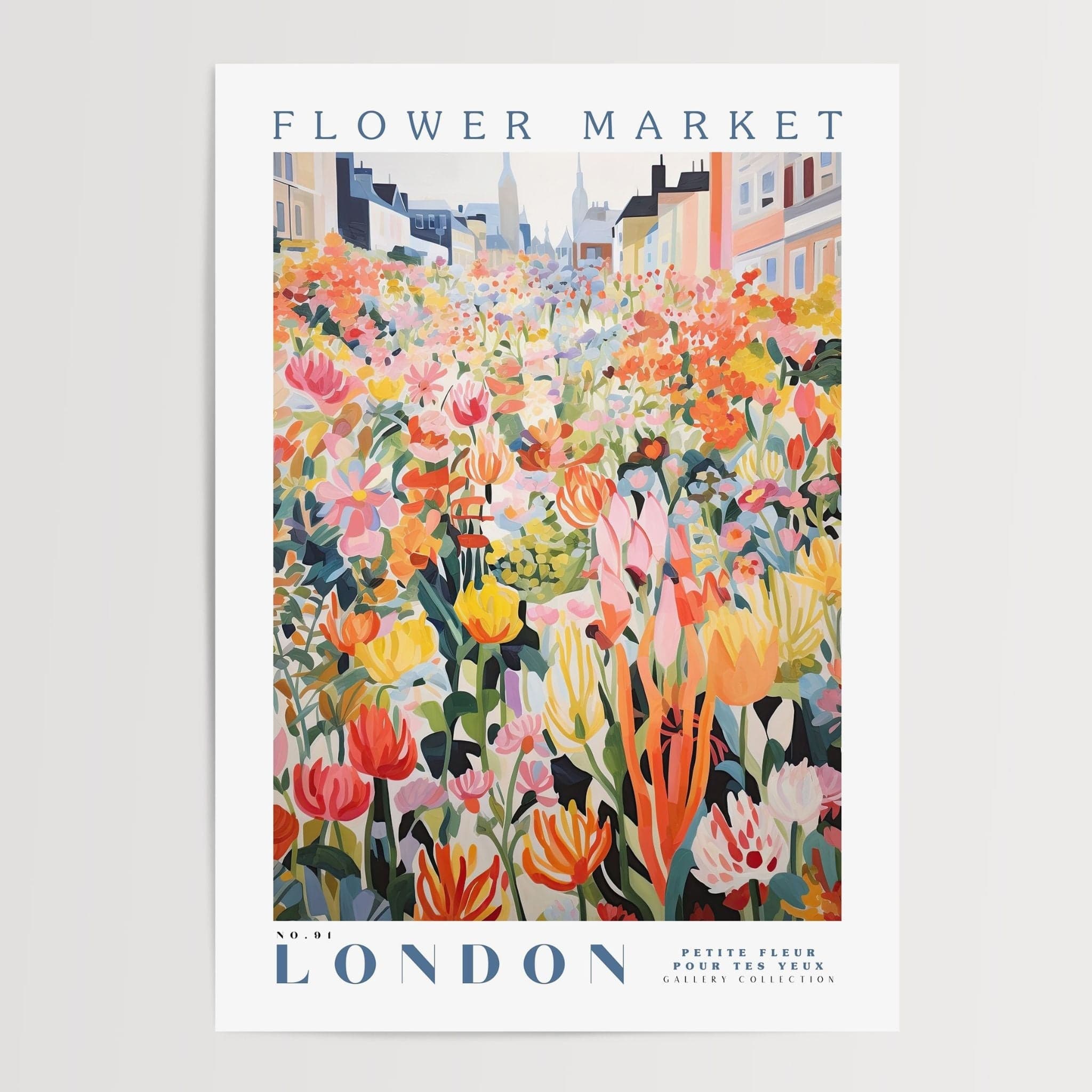 London Flower Market Poster - Posters - Enchanted Sights