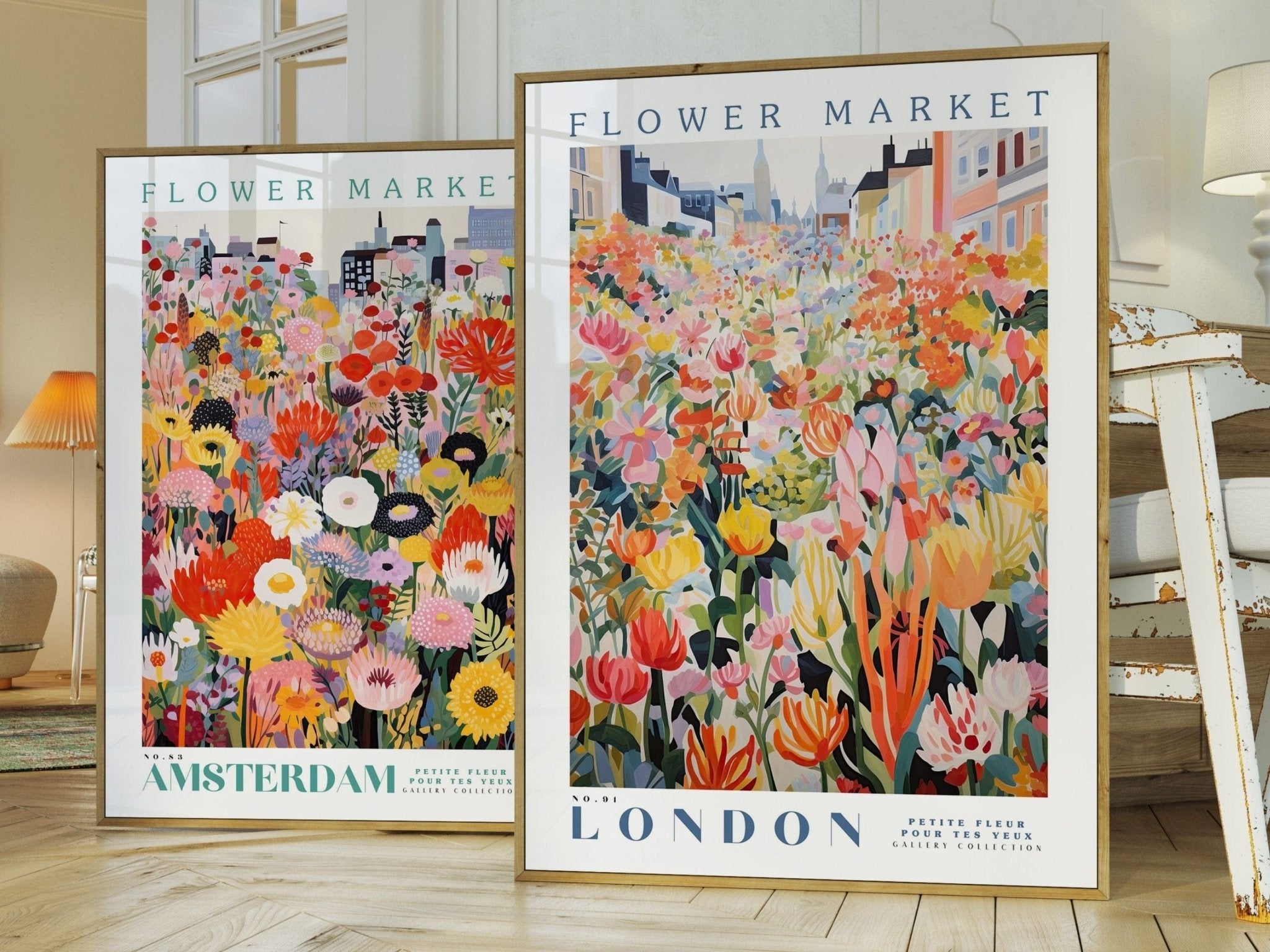 London Flower Market Poster - Posters - Enchanted Sights