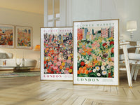 London Flower Market Poster - Posters - Enchanted Sights