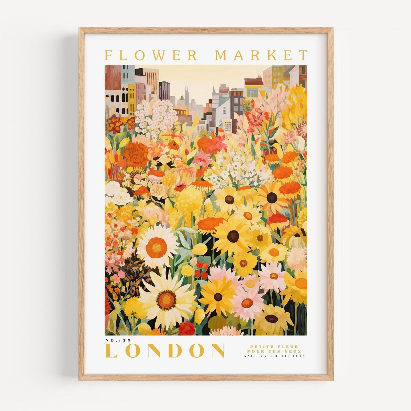 London Flower Market Poster - Posters - Enchanted Sights