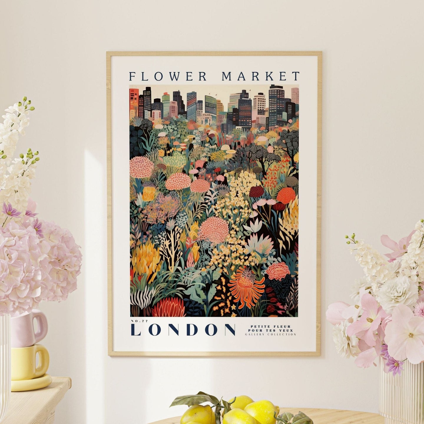 London Flower Market Poster - Posters - Enchanted Sights