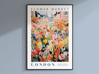 London Flower Market Poster - Posters - Enchanted Sights