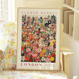 London Flower Market Poster - Posters - Enchanted Sights